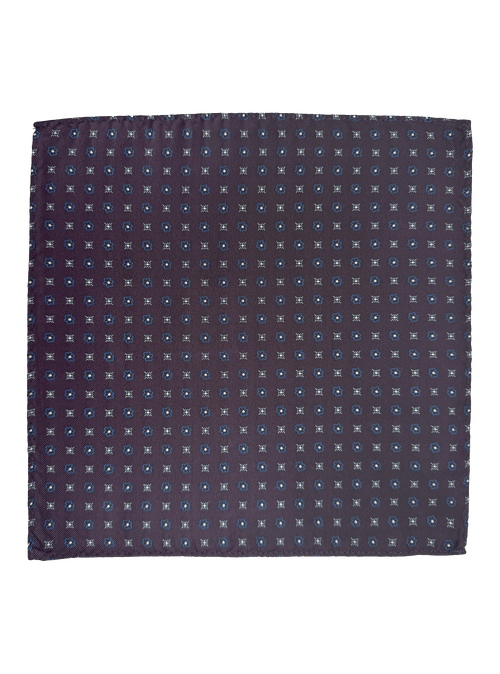 Purple Tile Print Pocket Square