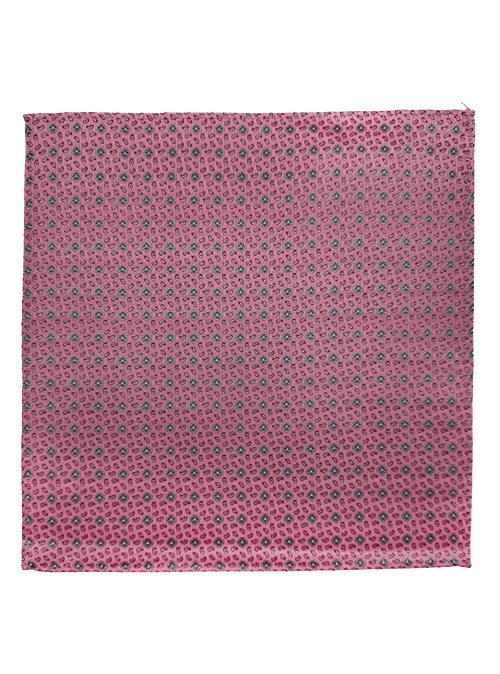 Pink Tile Print Pocket Square