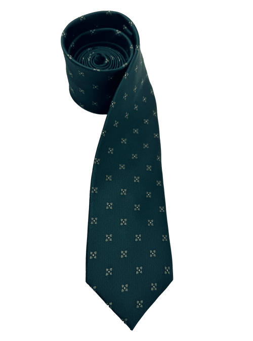Green Floral Silk Tie