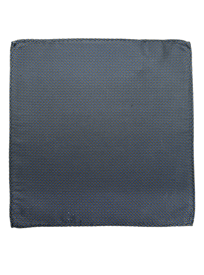 Navy Brown Woven Pocket Square