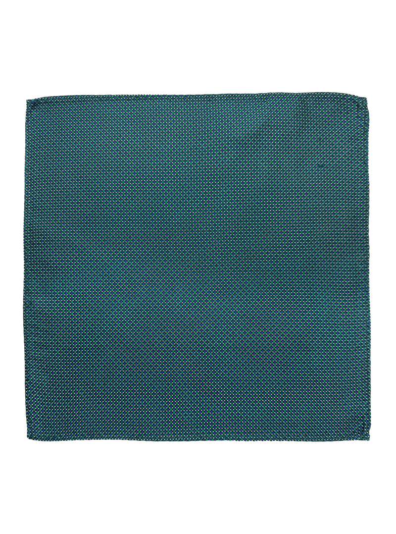 Blue Green Woven Pocket Square