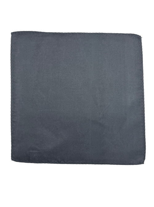Gunmetal Silk Pocket Square