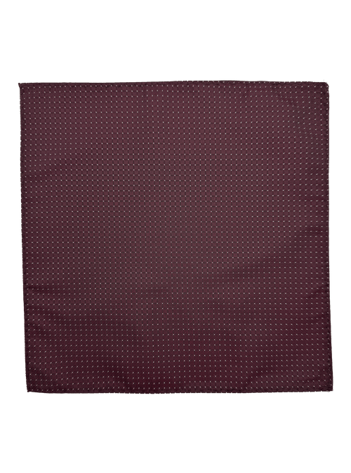 Burgundy Dotted Pocket Square