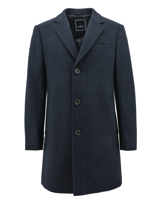 Ducati Blue Checked Overcoat